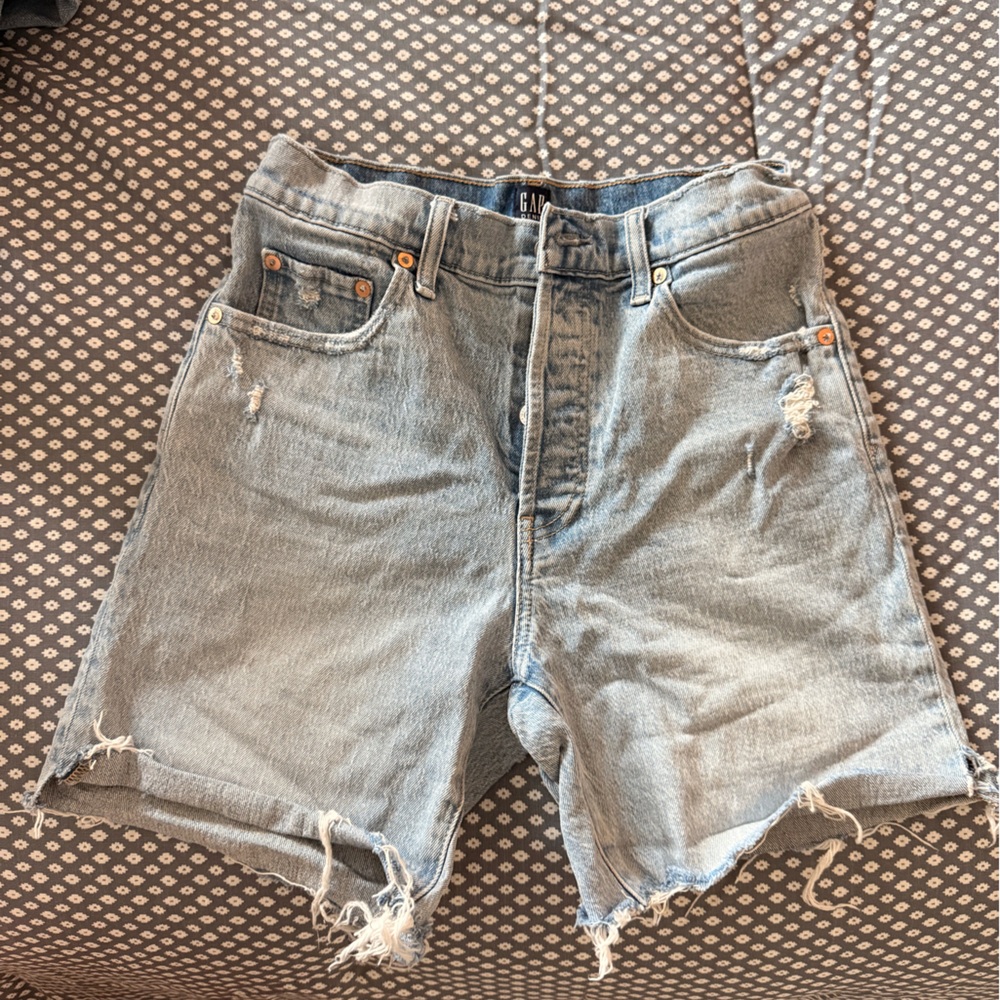 GAP Light Blue Distressed Women's Cropped Jeans